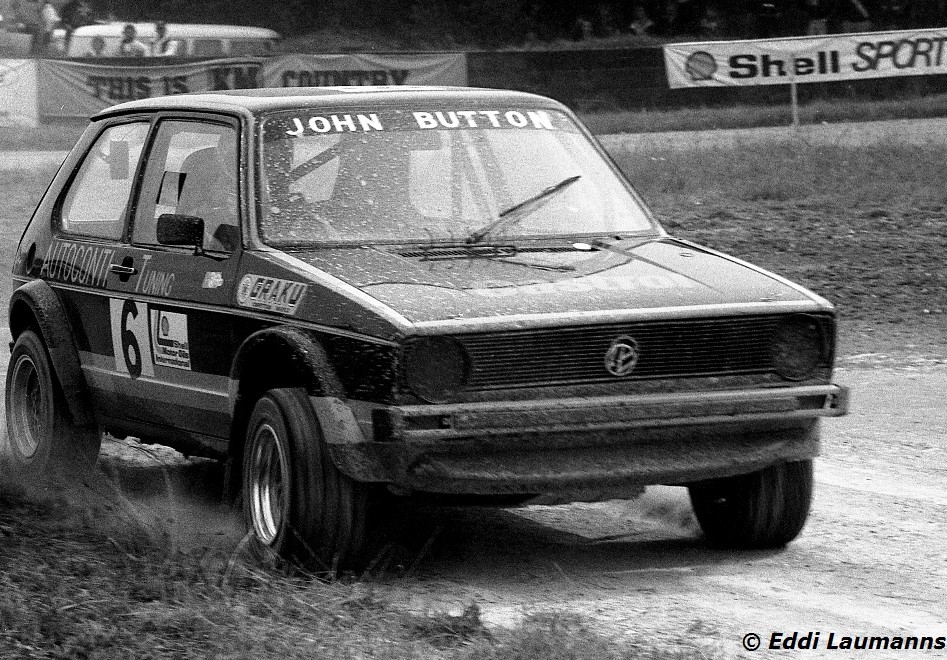 John Button (* 27.07.1943 – 12.01.2014) and his VW Golf Mk1 SuperCar pictured during the 1978 ERC round at Lydden Hill. © EL/ERC24