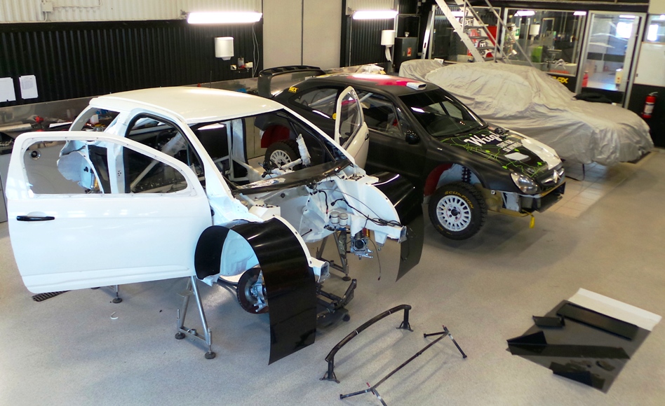 The 2014 Citroën DS3 SuperCar in the making at our workshops in Torsby. © PSRX/ERC24