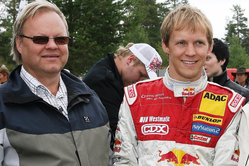 Bengt Ekström and his son Mattias Ekström pictured during the 2008 ERC round at Höljes. © Johnny Loix/ERC24