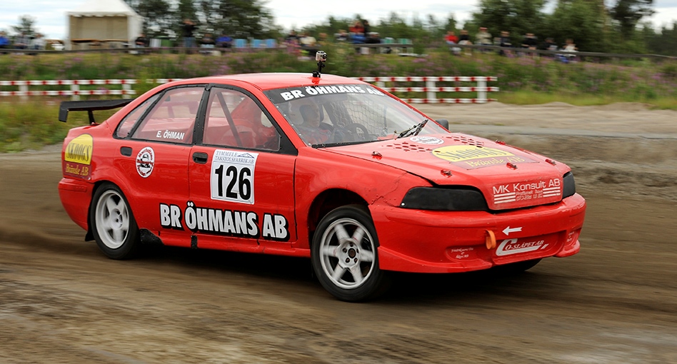Emil Öhman debuted in Rallycross some years ago, here pictured in 2011 at Piteå with a SuperNational Volvo S40 Mk1. © Johan Persson/ERC24