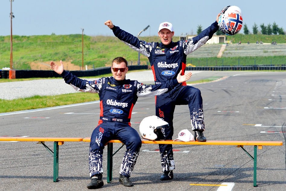 Latvian Reinis Nitišs and his Norwegian teammate Andreas Bakkerud represented Ford-OMSE. © Toni Ollikainen/ERC24