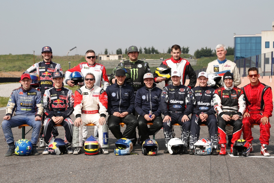 The World RX "class of 2014" pictured during the Media Day in Italy. © TW/RallycrossRX/ERC24