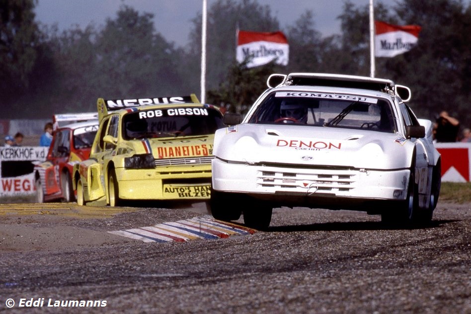 The ex-Ford RS200 E2 of Briton Gary Baker, here pictured in 1991 at Valkenswaard in Holland, will be driven by Briton Nigel Mummery at Lydden. © EL/ERC24