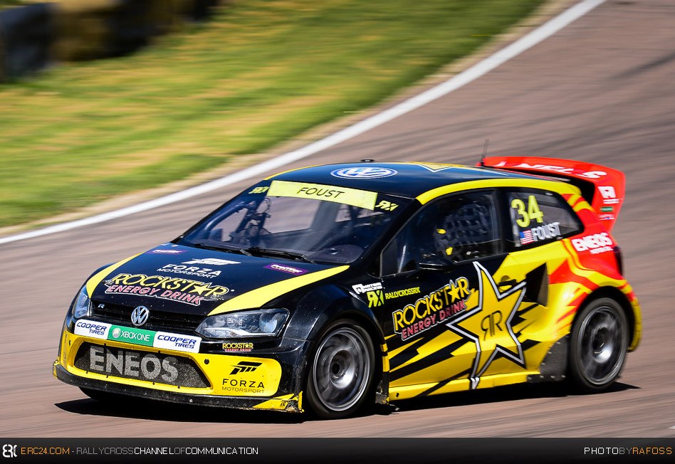 2012 and 2013 Lydden winner American Tanner Foust missed the chance to claim a hattrick victory. © JKR/ERC24