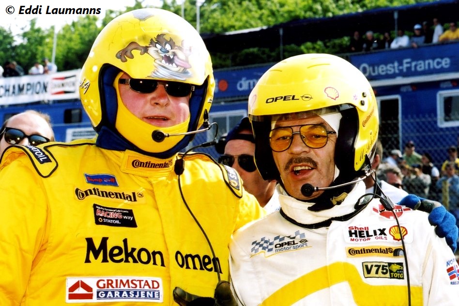 From hero to competitor, Ludvig Hunsbedt and Martin Schanche pictured in 2001 at Lohéac in France. © EL/ERC24