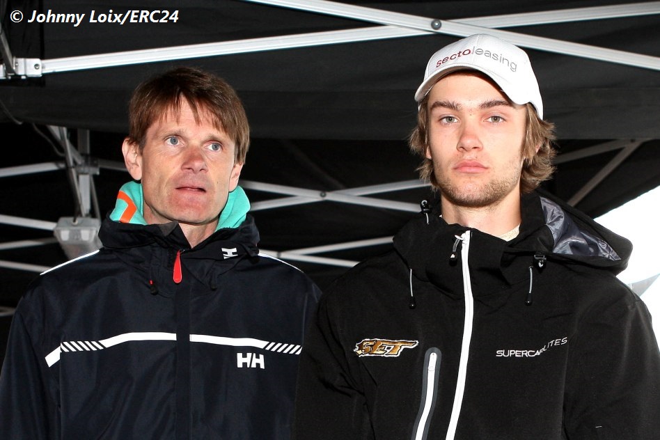 Double World Rally Champion Marcus Grönholm and his son Niclas. © JoLo/ERC24