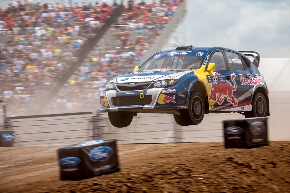 American action sports superstar Travis Pastrana was back for Subaru to RallyCross business. © Red Bull/ERC24