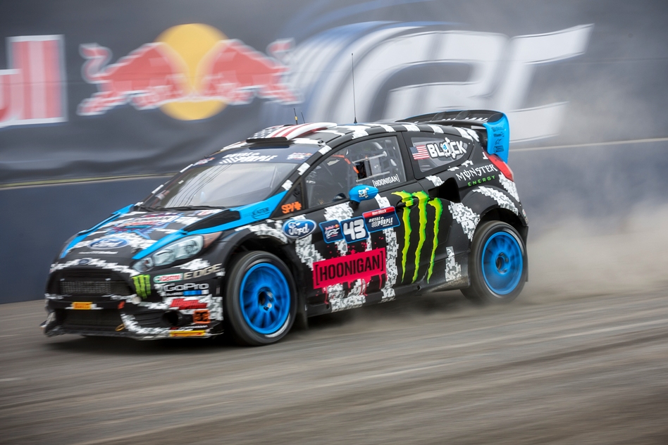 Ken "Hoonigan in Chief" Block and his Ford Fiesta Mk7 ST en route to 7th place. © Red Bull Content Pool/ERC24