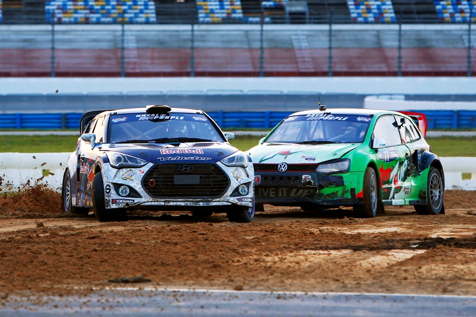 While Rhys Millen eventually claimed his maiden GRC win Scott Speed finished in 10th place. © Red Bull/ERC24