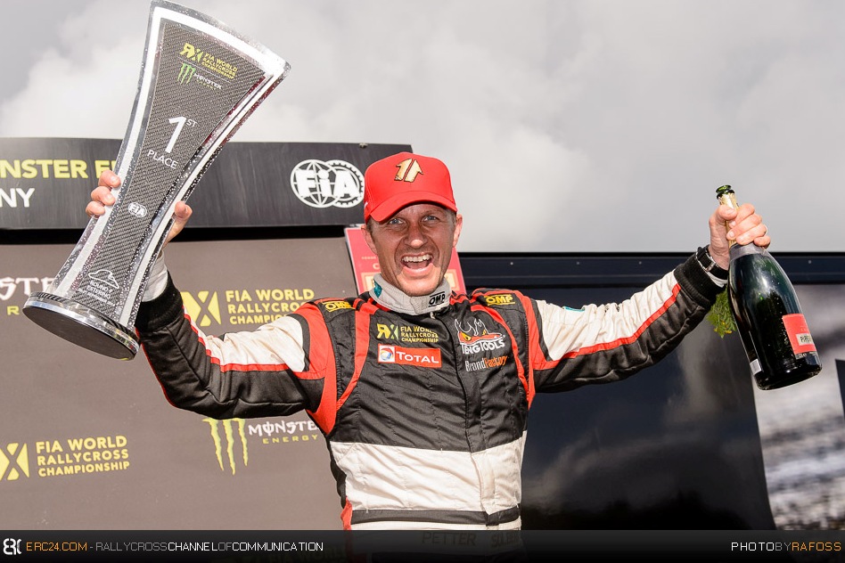 The fourth overall victory of the season brings Petter Solberg closer to the WRX title. © JKR/ERC24