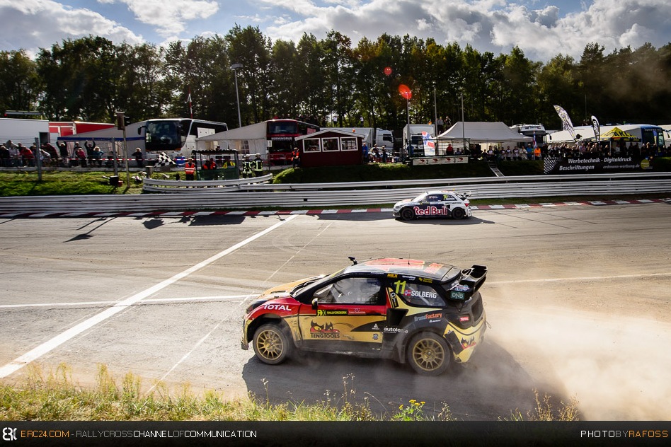 While our first picture shows Solberg closer to the finish line... © JKR/ERC24