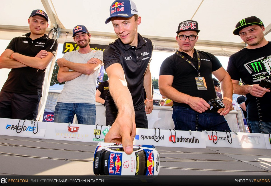 Mattias Ekström invited the World RX regulars to take part in the fun competition. © JKR/ERC24
