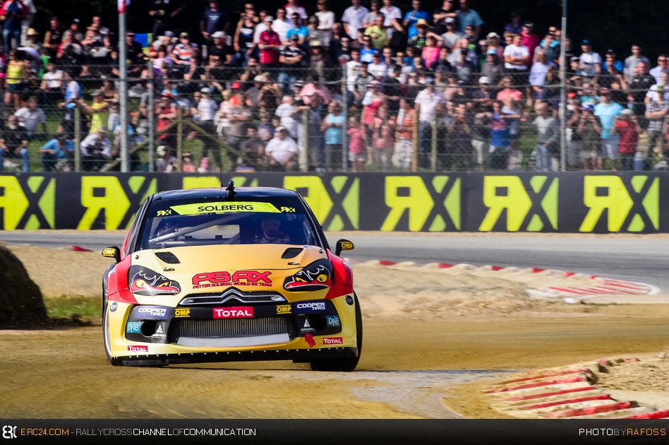 Tenths of thousands of Rallycross enthusiasts watched Petter Solberg winning WorldRX of France. © JKR/ERC24