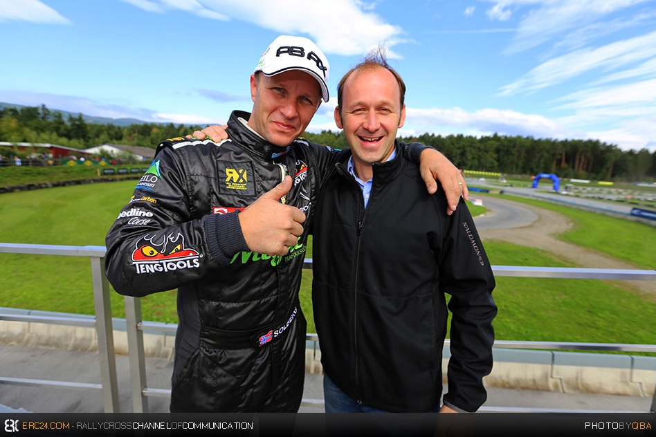 Petter Solberg and Manfred Stohl, here pictured in 2013 at Greinbach, are set to team up for World RX Argentina. © Qba/ERC24