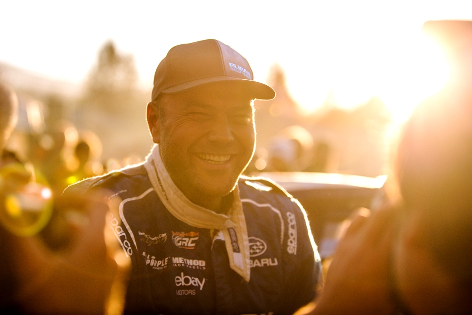 Sverre Isachsen pictured after his overall victory in the Seattle round of the 2014 Global RallyCross series. © RBCP/ERC24
