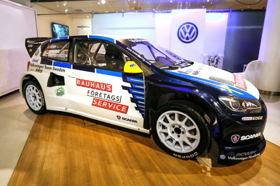 There was only one VW Polo Mk5 SuperCar of Kristoffersson Motorsport presented in Stockholm. © VW Sweden/ERC24