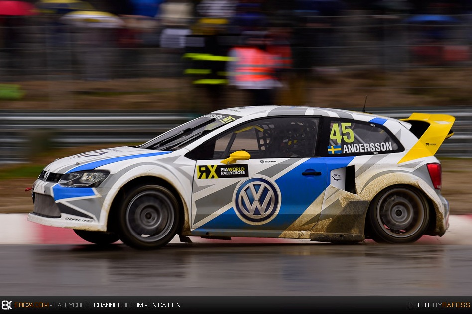 'P-G' Andersson showed in the VW Polo Mk5 SuperCar of Marklund Motorsport proper skills and speed. © JKR/ERC24