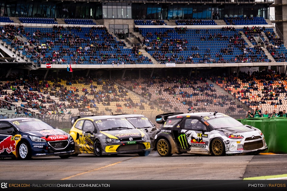 Many spectators watched the Rallycross action in the DTM venue, but the hope is for a bigger crowd tomorrow. © JKR/ERC24