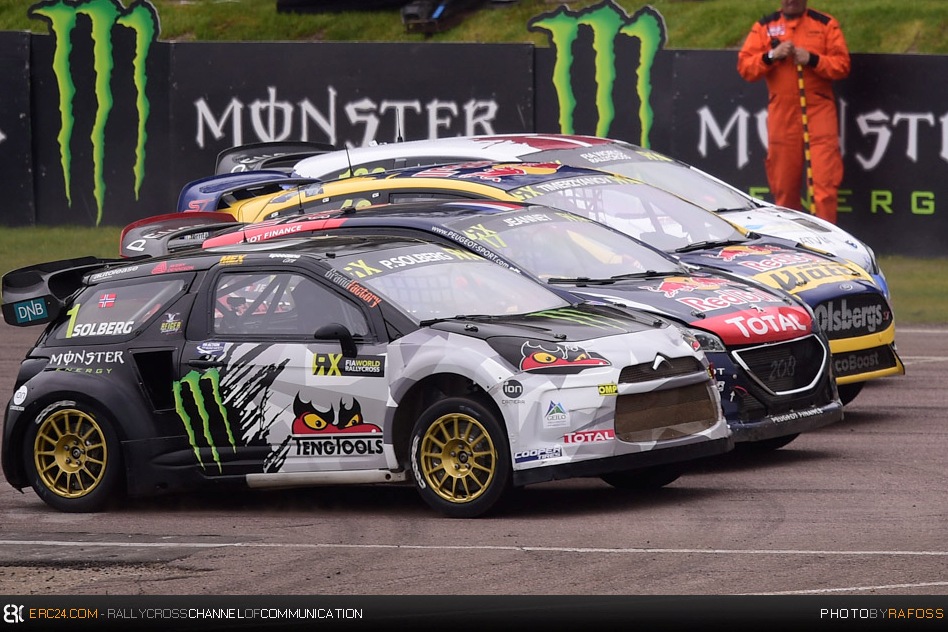 The British round of the WorldRX series had a lot of intense action on offer. © JKR/ERC24