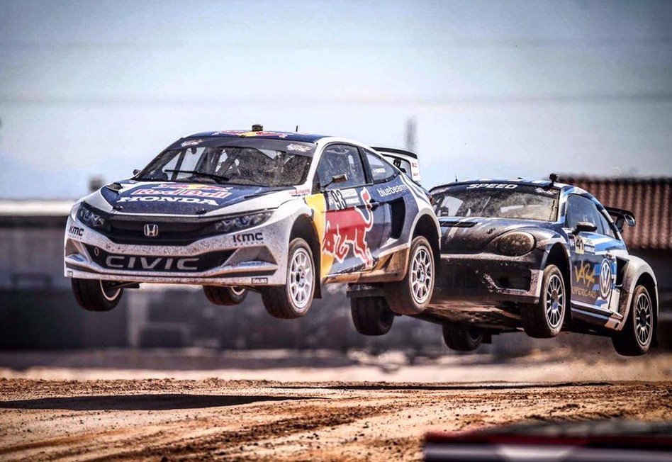 Honda Red Bull Olsbergs MSE debut their new Civic Coupes at the Phoenix event. © REDBULLGRC/ERC24 